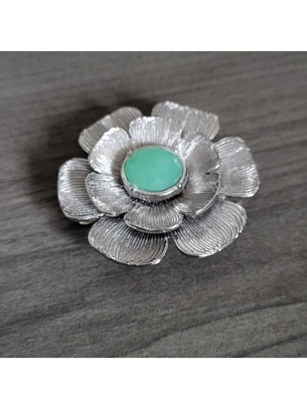 Antiqued silver tone Lily Pad flower  Pendant by Lia Sophia Costal grandma chic